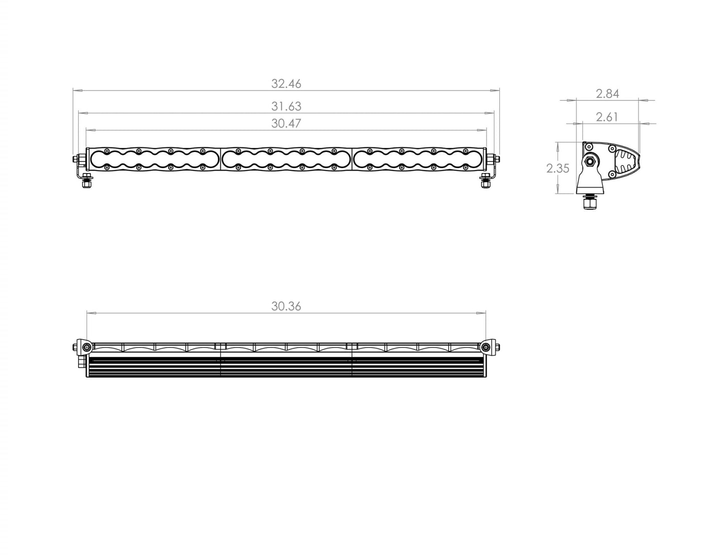 30 Inch LED Light Bar Driving Combo Pattern S8 Series Baja Designs